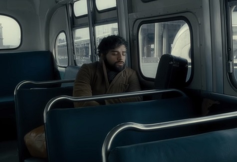 Llewyn Davis snoozes on the bus.
