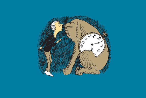 Milo and Tock. Milo is a human boy; Tock is a dog with a clock face in his side. A watchdog, you see.
