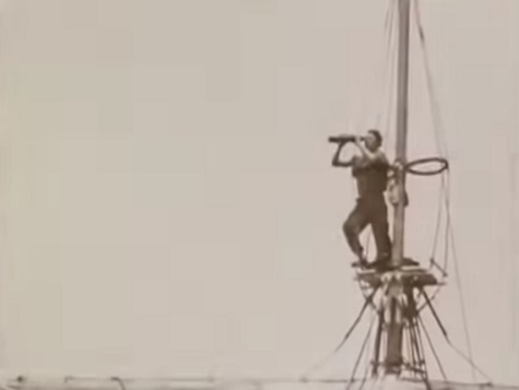 A lookout on a whaler in Down To The Sea In Ships