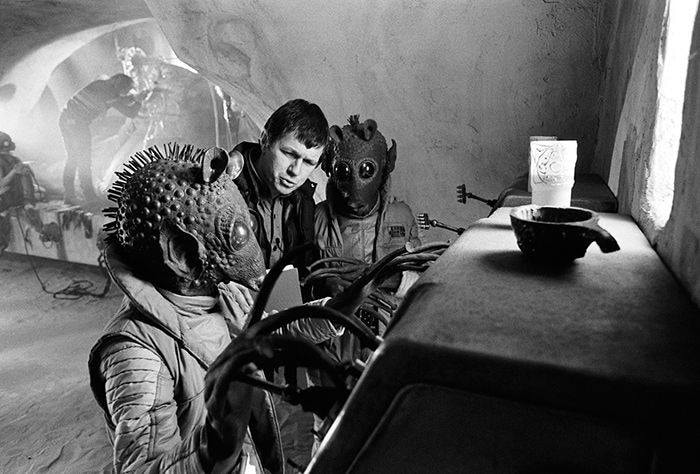 Marquand with two aliens.